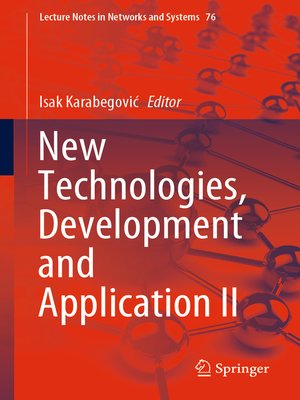 cover image of New Technologies, Development and Application II